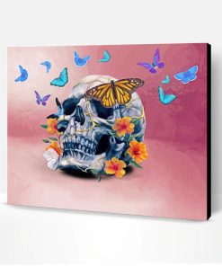 Skulls And Butterflies Paint By Number