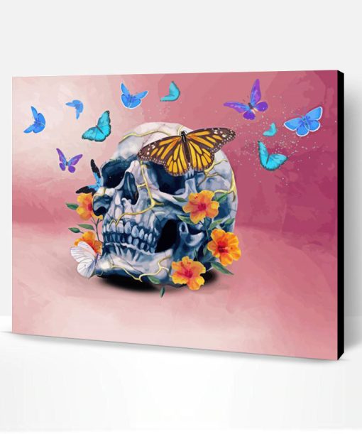 Skulls And Butterflies Paint By Number