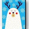 Snowflake Reindeer Art Paint By Number