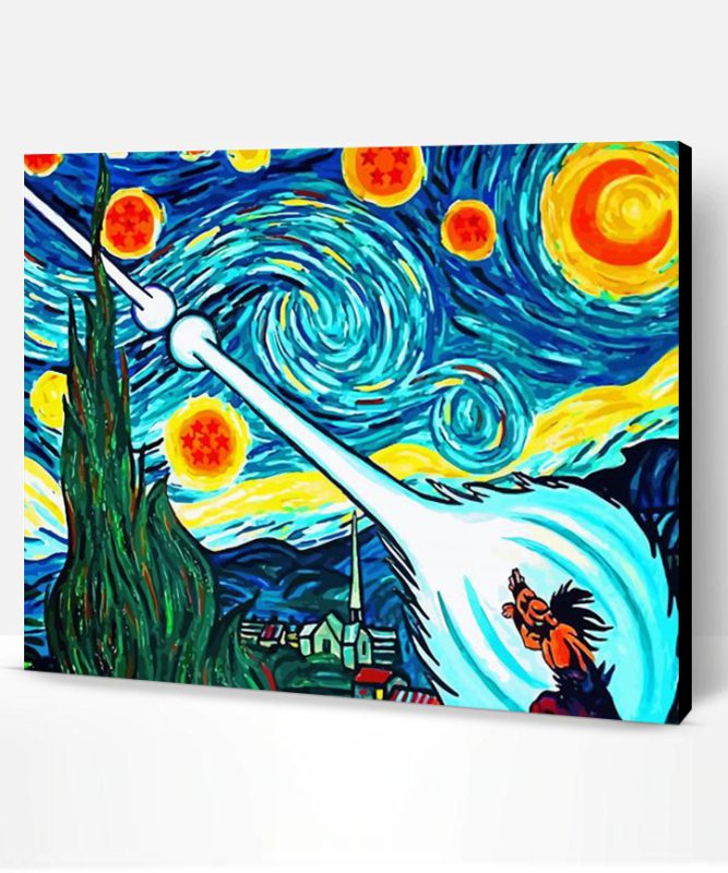 Son Goku Starry Night Paint By Number