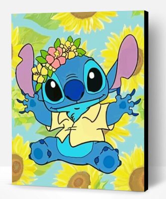 Sunflower Disney Stitch Paint By Number