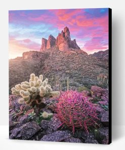 Superstition Mountains Sunset Paint By Number