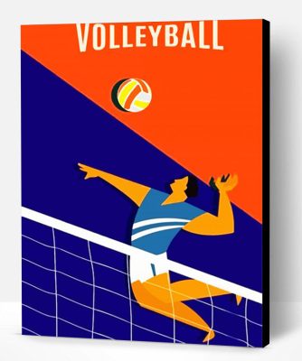 Volleyball Player Paint By Number