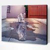 White Tiger Reflection Paint By Number