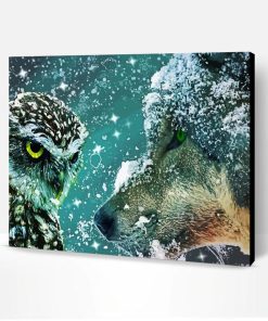 Wolf And Owl Paint By Number