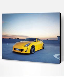 Yellow Nissan 350z Paint By Number