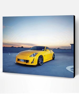 Yellow Nissan 350z Paint By Number