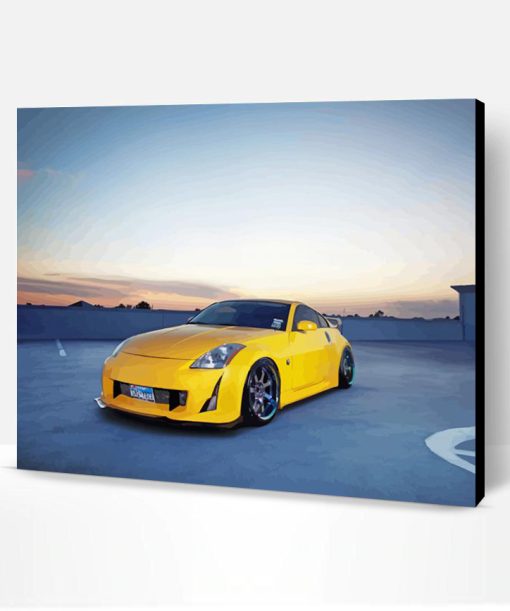 Yellow Nissan 350z Paint By Number