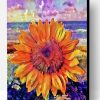 Abstract Beach Sunflower Paint By Number
