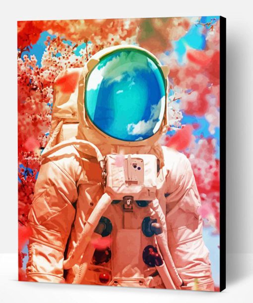 Aesthetic Floral Astronaut Art Paint By Number