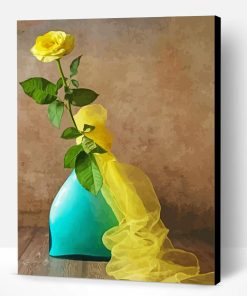 Aesthetic Flowers In Turquoise Vase Paint By Number