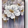 Aesthetic White Abstract Flowers Paint By Number