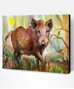 Aesthetic Wild Pig Art Paint By Number