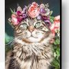 Aesthetic Cat Floral Crown Pet Paint By Number