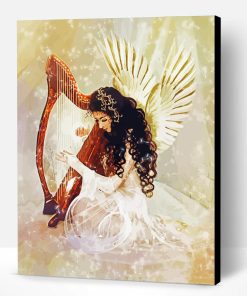 Aesthetic Harpist Angel Paint By Number