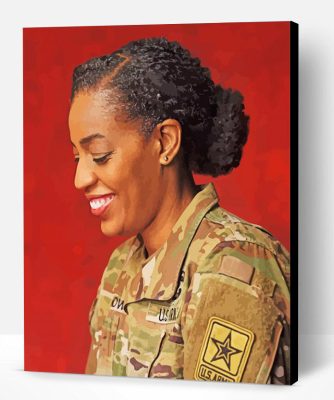 African Woman Military Paint By Number