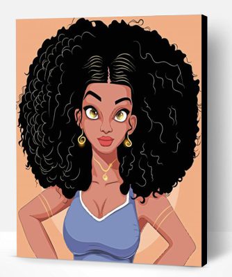 Afro Illustrated Girl Paint By Number