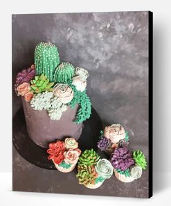 Beautiful Cactus Dessert Paint By Number