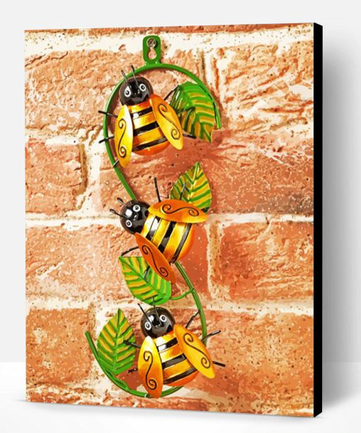 Bee Wall Metal Art Paint By Numbers