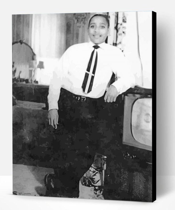 Black And White Emmett Till Paint By Numbers