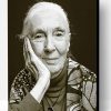 Black And White Jane Goodall Paint By Numbers