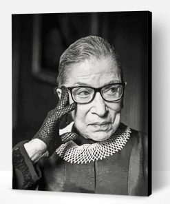 Black And White Judge Ginsburg Paint By Number