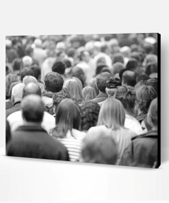 Black And White Crowd Paint By Number