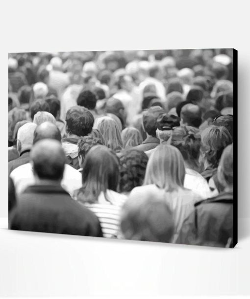 Black And White Crowd Paint By Number