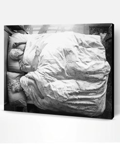 Black And White Old People In Bed Paint By Number