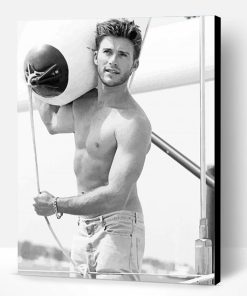 Black And White Scott Eastwood Paint By Number