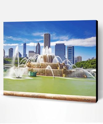 Buckingham Fountain Chicago Paint By Number