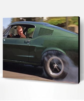 Bullitt Mustang Steve Mcqueen Paint By Number