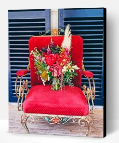 Flowers On The Chair Paint By Number