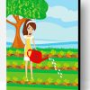 Garden Woman Watering A Carrot Paint By Number