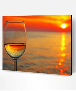 Glass In Sunset Paint By Number