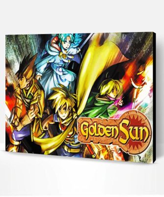 Golden Sun Video Game Paint By Number