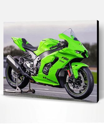 Green Kawasaki Ninja Paint By Number