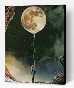 Little Girl Catching The Moon Paint By Number