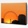London Eye Sunset Silhouette Paint By Number