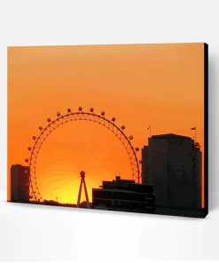London Eye Sunset Silhouette Paint By Number