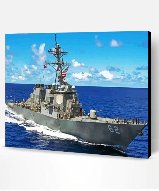 Navy Destroyer Paint By Number