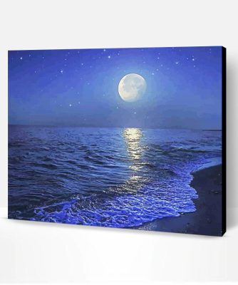 Ocean Night Moon View Paint By Number