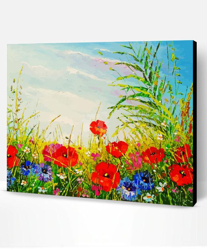Summer Field Of Flowers Art Paint By Number