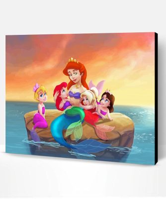 Aesthetic Ariel With Her Sisters Paint By Numbers