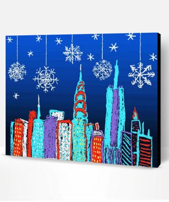 Aesthetic New York Winter Art Paint By Numbers