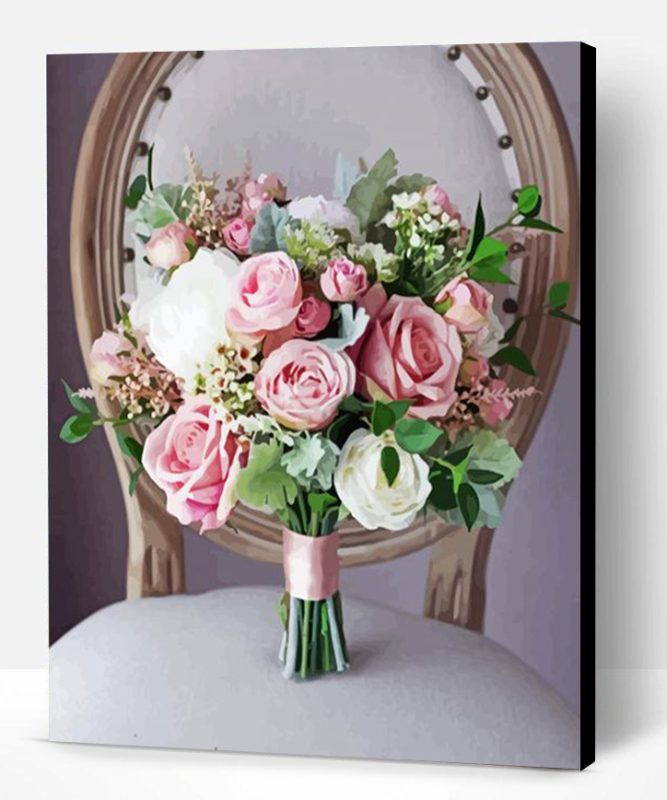 Aesthetic Pink Wedding Roses Paint By Numbers