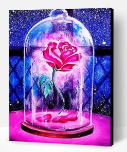 Aesthetic Rose In A Glass Paint By Numbers