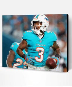 Aesthetic Miami Dolphins Illustration Paint By Numbers