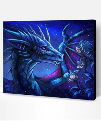 Aesthetic Night Dragon Paint By Numbers