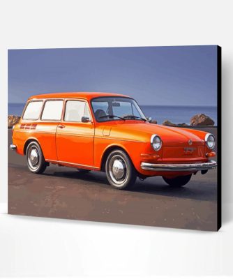 Aesthetic Vw Fastback Illustration Art Paint By Numbers